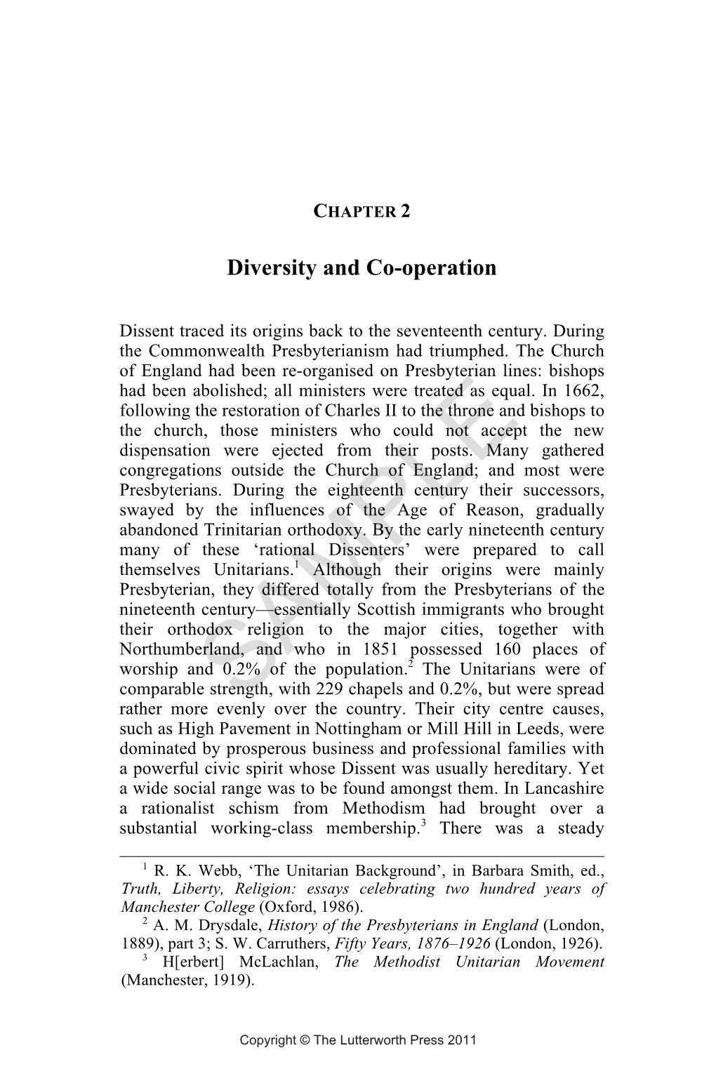 Diversity and Co-Operation
