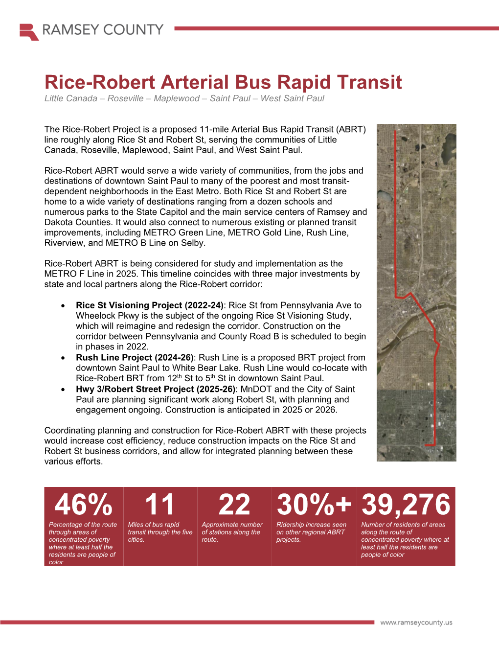 Rice-Robert Arterial Bus Rapid Transit Little Canada – Roseville – Maplewood – Saint Paul – West Saint Paul