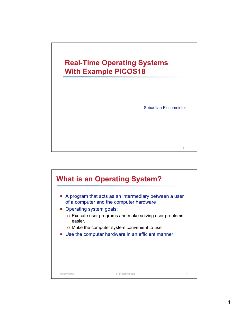 Real-Time Operating Systems with Example PICOS18