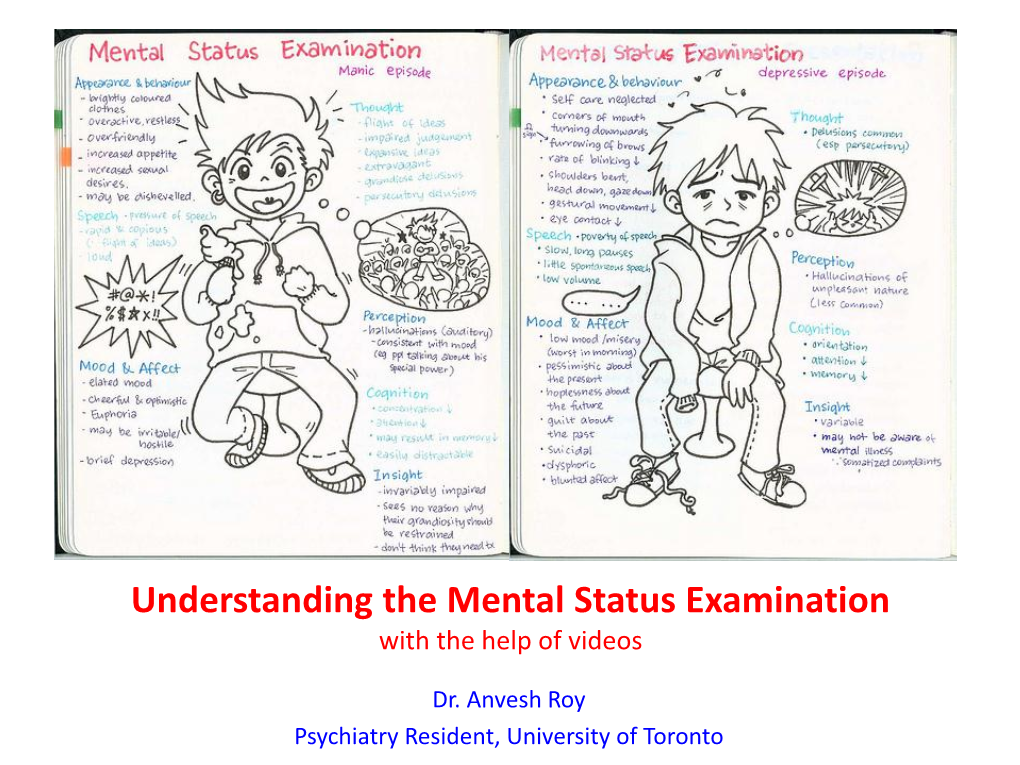 Understanding the Mental Status Examination with the Help of Videos