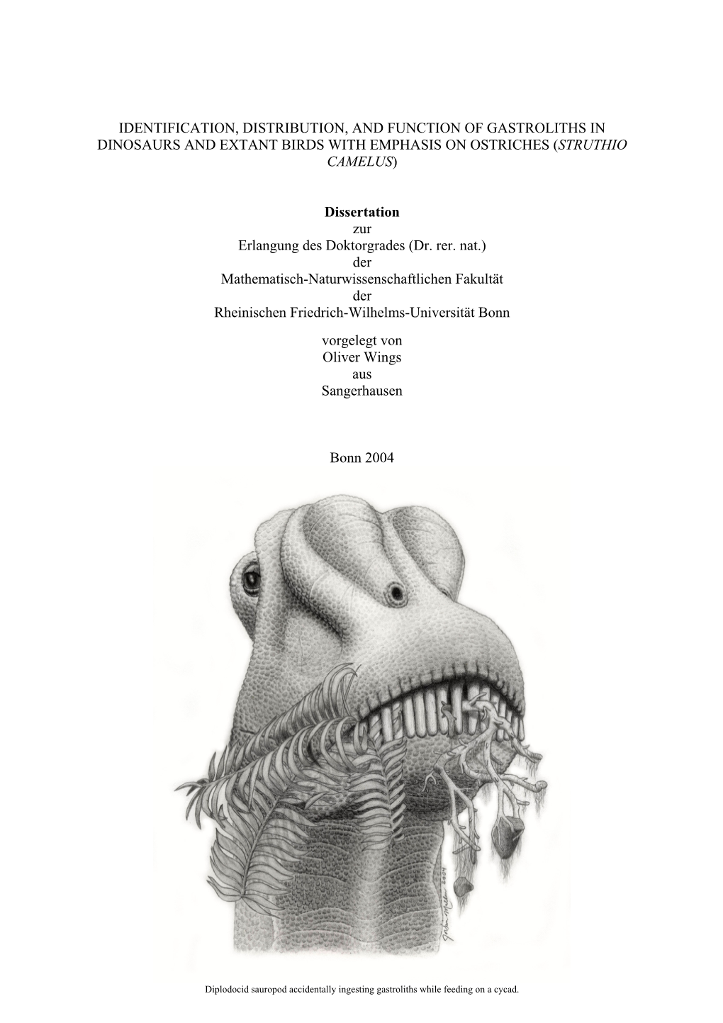 (2004): Identification, Distribution, and Function of Gastroliths in Dinosaurs