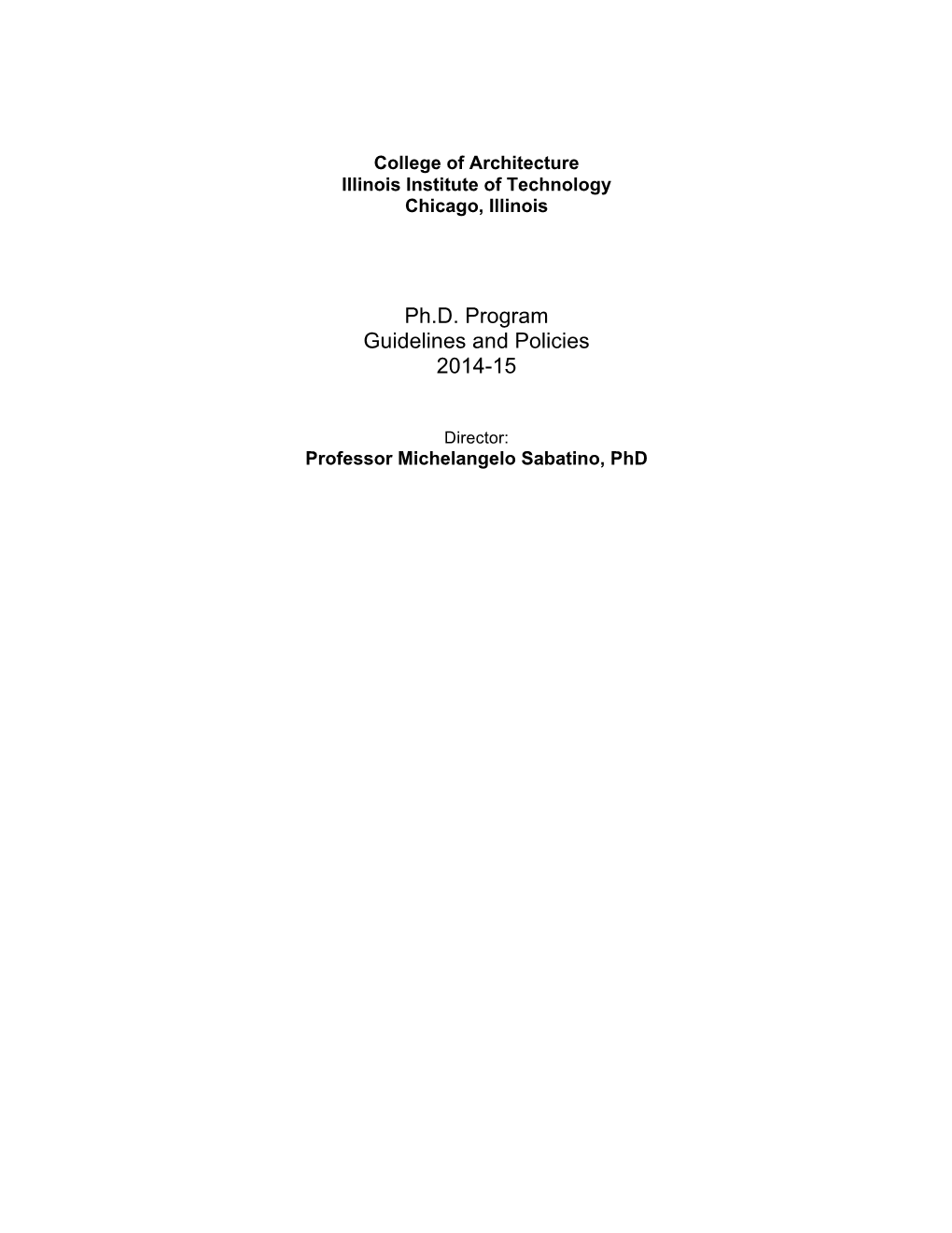 NEW 2014-15 Phd Guidelines