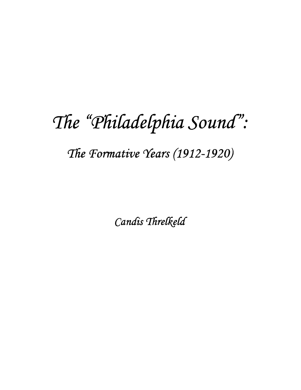 Chapter Three the Philadelphia Orchestra Stokowski Inherited 15