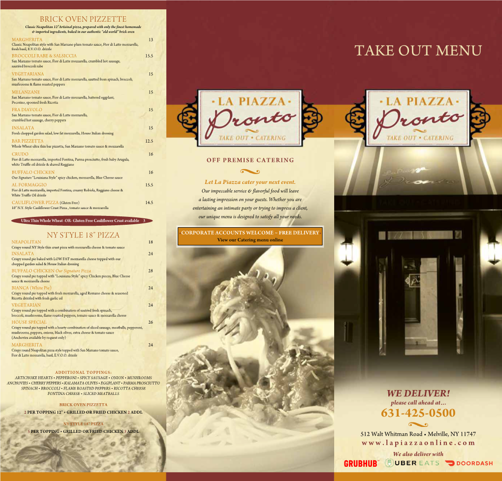 Take out Menu