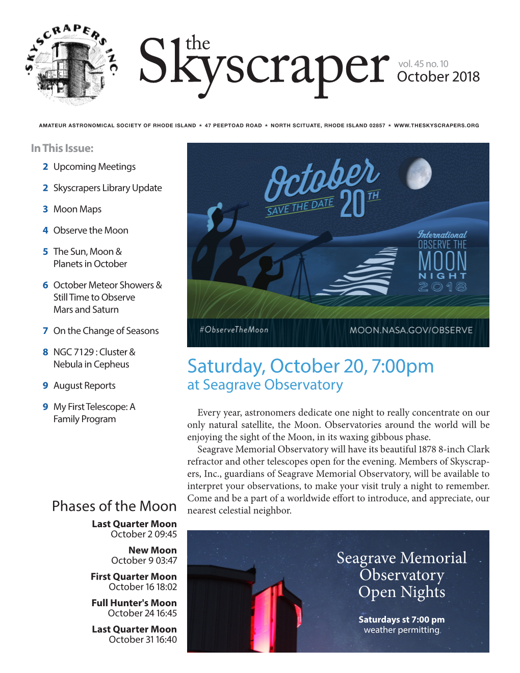 Newsletter Archive the Skyscraper October 2018