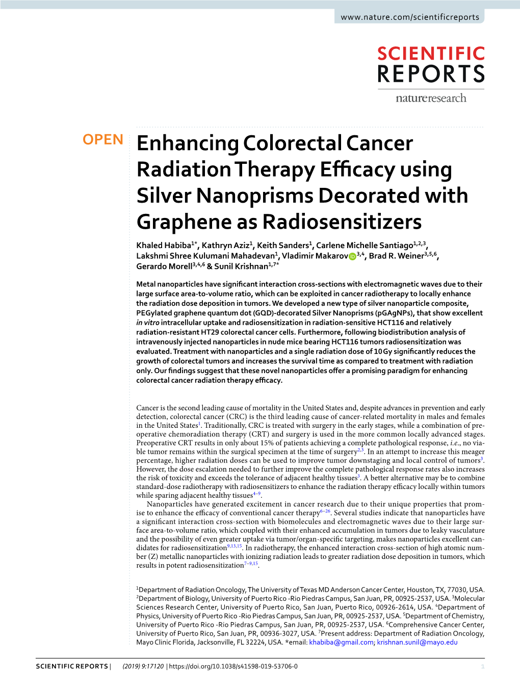 Enhancing Colorectal Cancer Radiation Therapy Efficacy Using Silver Nanoprisms Decorated with Graphene As Radiosensitizers