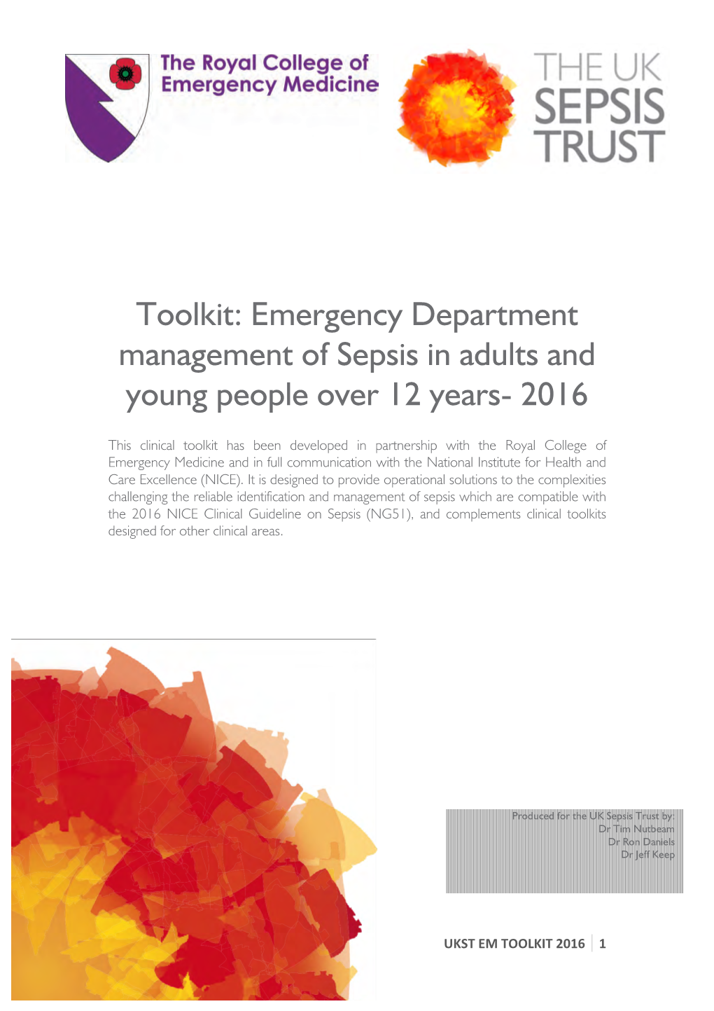 Toolkit: Emergency Department Management of Sepsis in Adults and Young People Over 12 Years- 2016