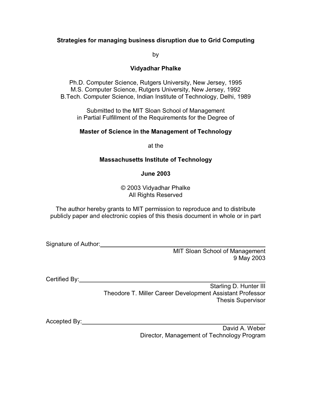 Strategies for Managing Business Disruption Due to Grid Computing