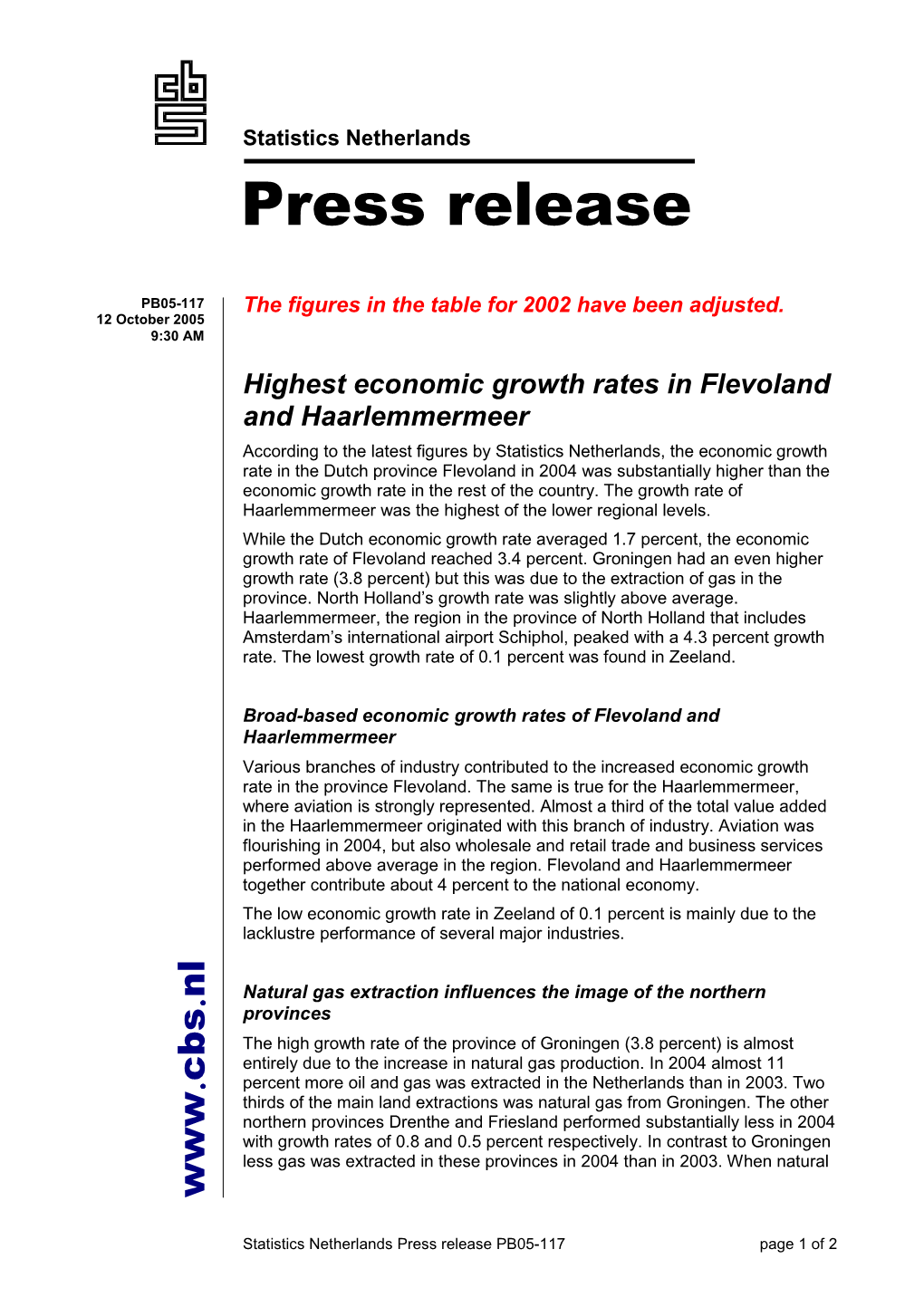 Highest Economic Growth Rates in Flevoland and Haarlemmermeer