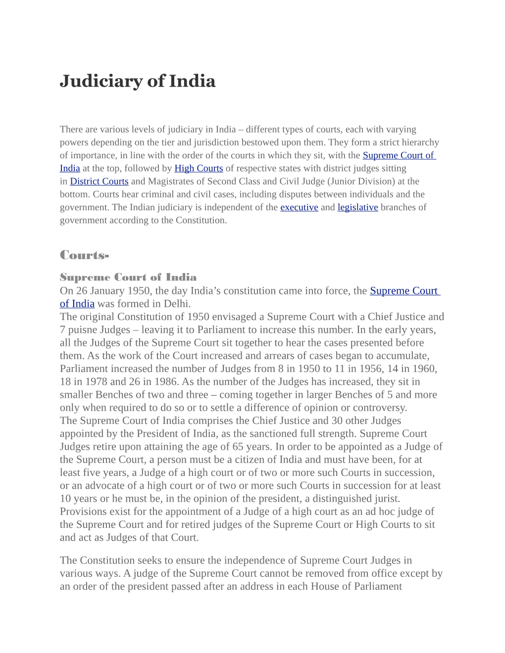 Judiciary of India