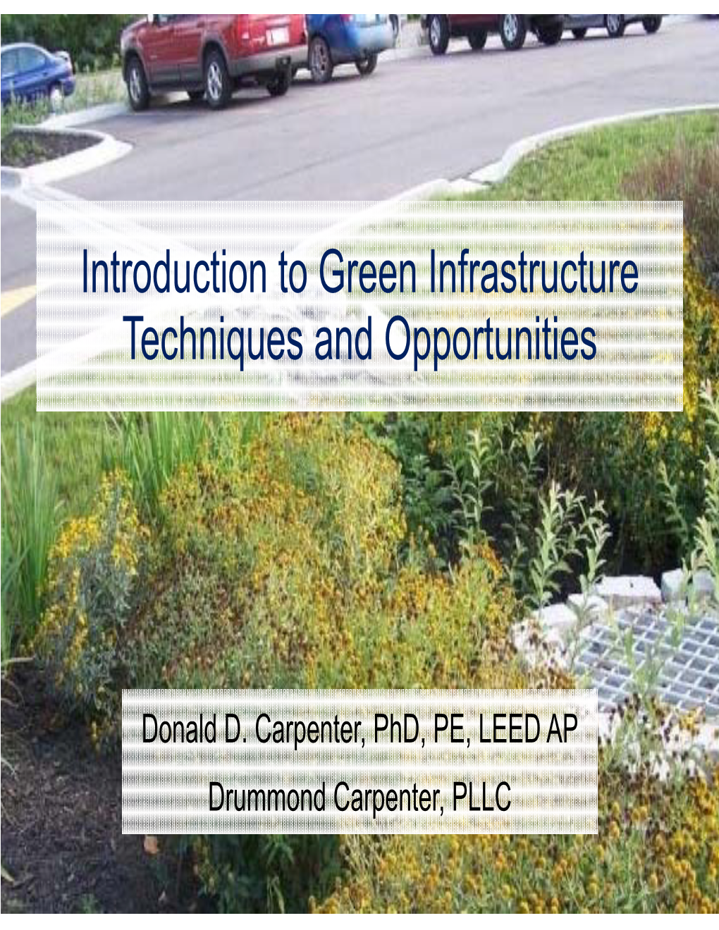 Introduction to Green Infrastructure Techniques and Opportunities