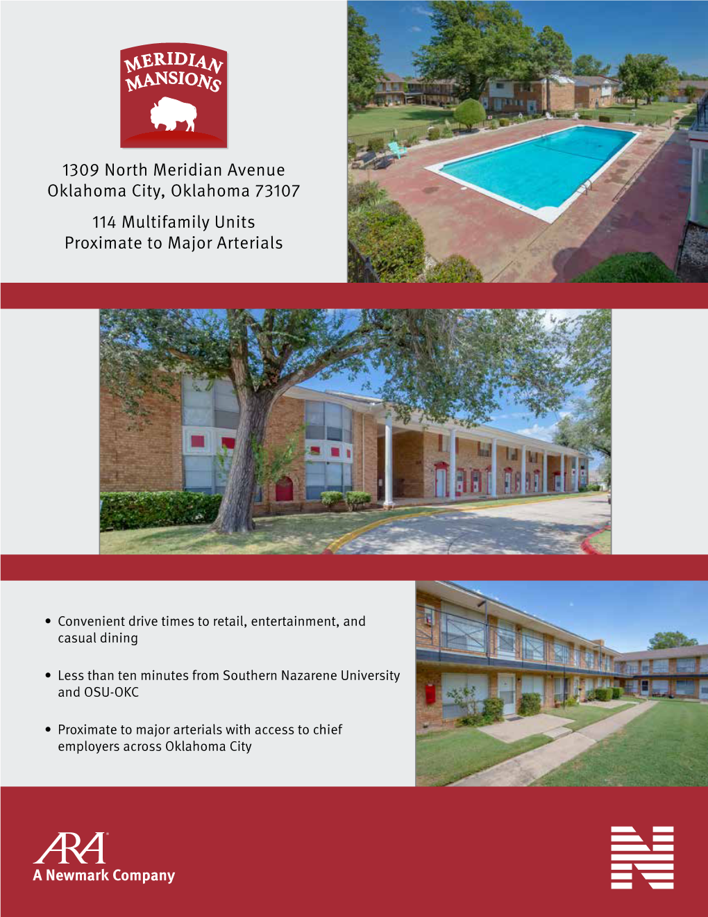 1309 North Meridian Avenue Oklahoma City, Oklahoma 73107 114 Multifamily Units Proximate to Major Arterials