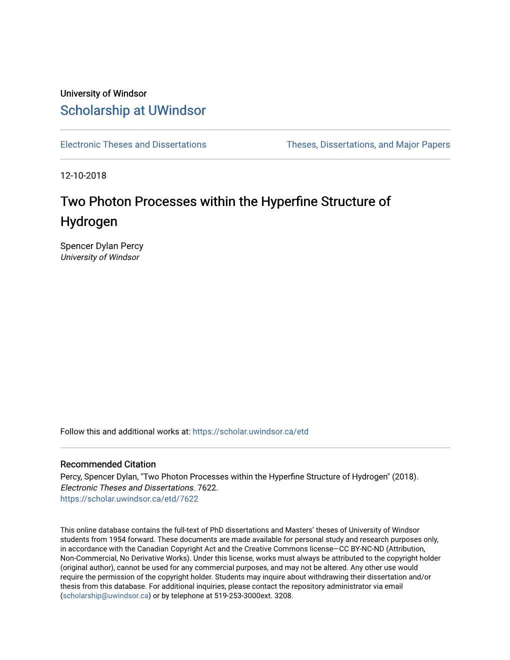 Two Photon Processes Within the Hyperfine Structure of Hydrogen