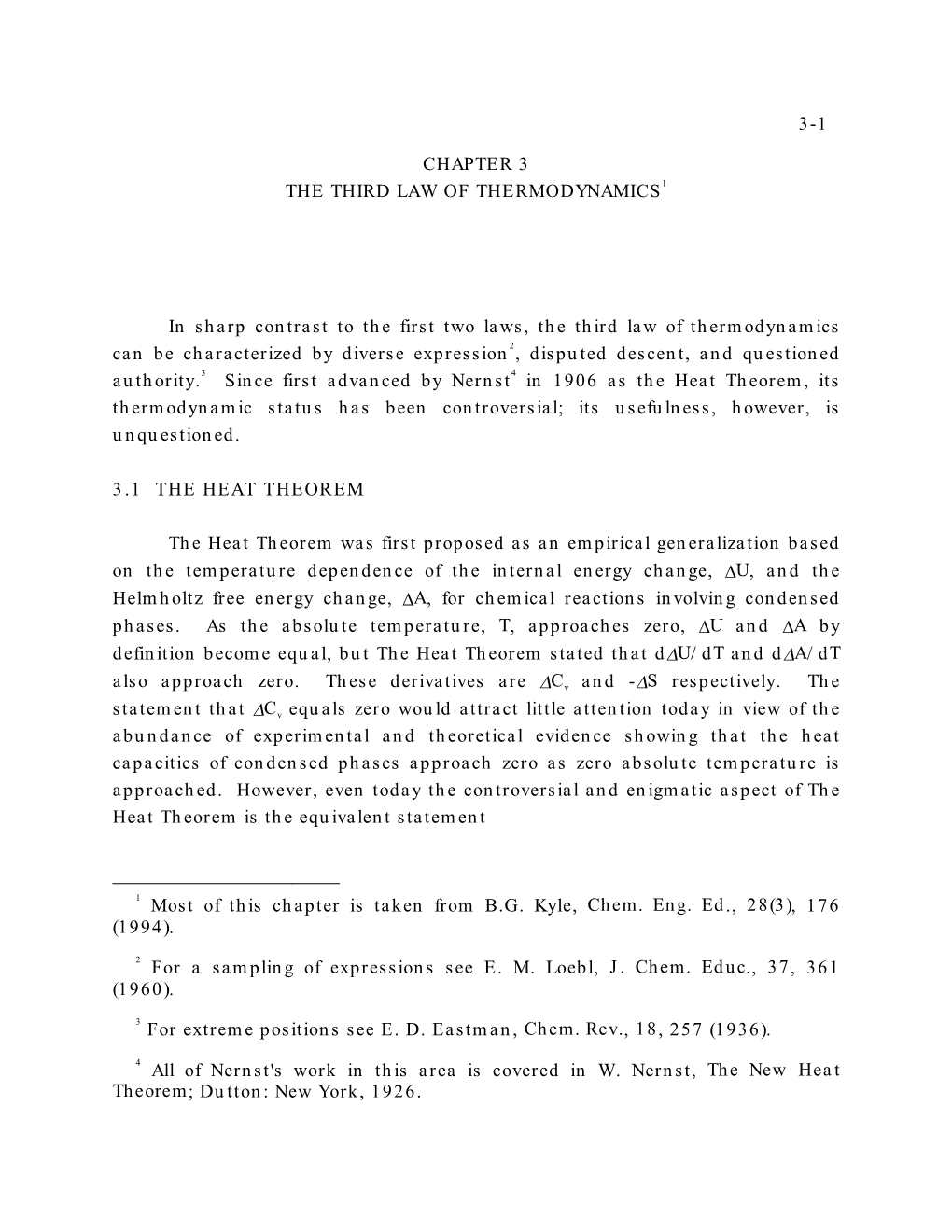 Ch. 3. the Third Law of Thermodynamics (Pdf)