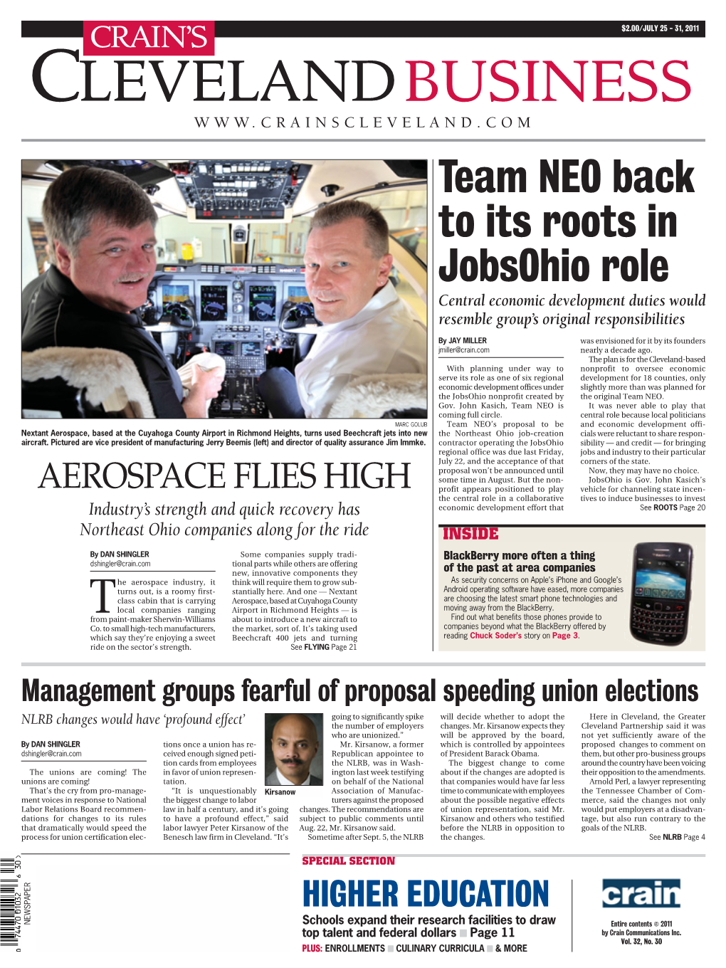 Team NEO Back to Its Roots in Jobsohio Role Central Economic Development Duties Would Resemble Group’S Original Responsibilities