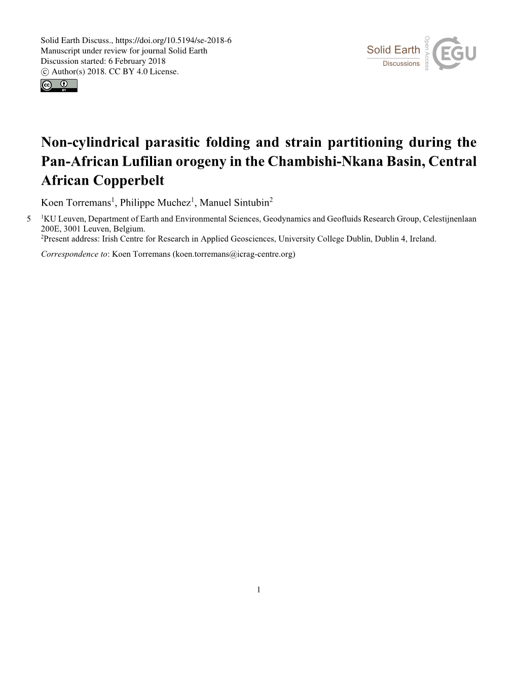 Non-Cylindrical Parasitic Folding and Strain Partitioning