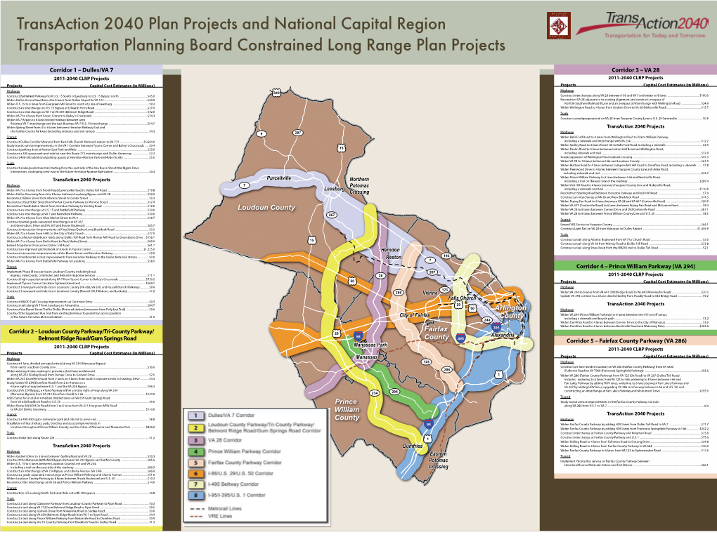 Fairfax County Parkway (Including Entrance and Exit Ramps)