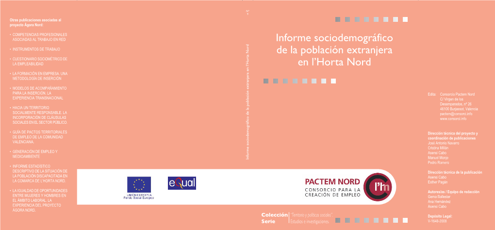 Informe Sociodemográfico De La Población Extranjera En L'horta Nord