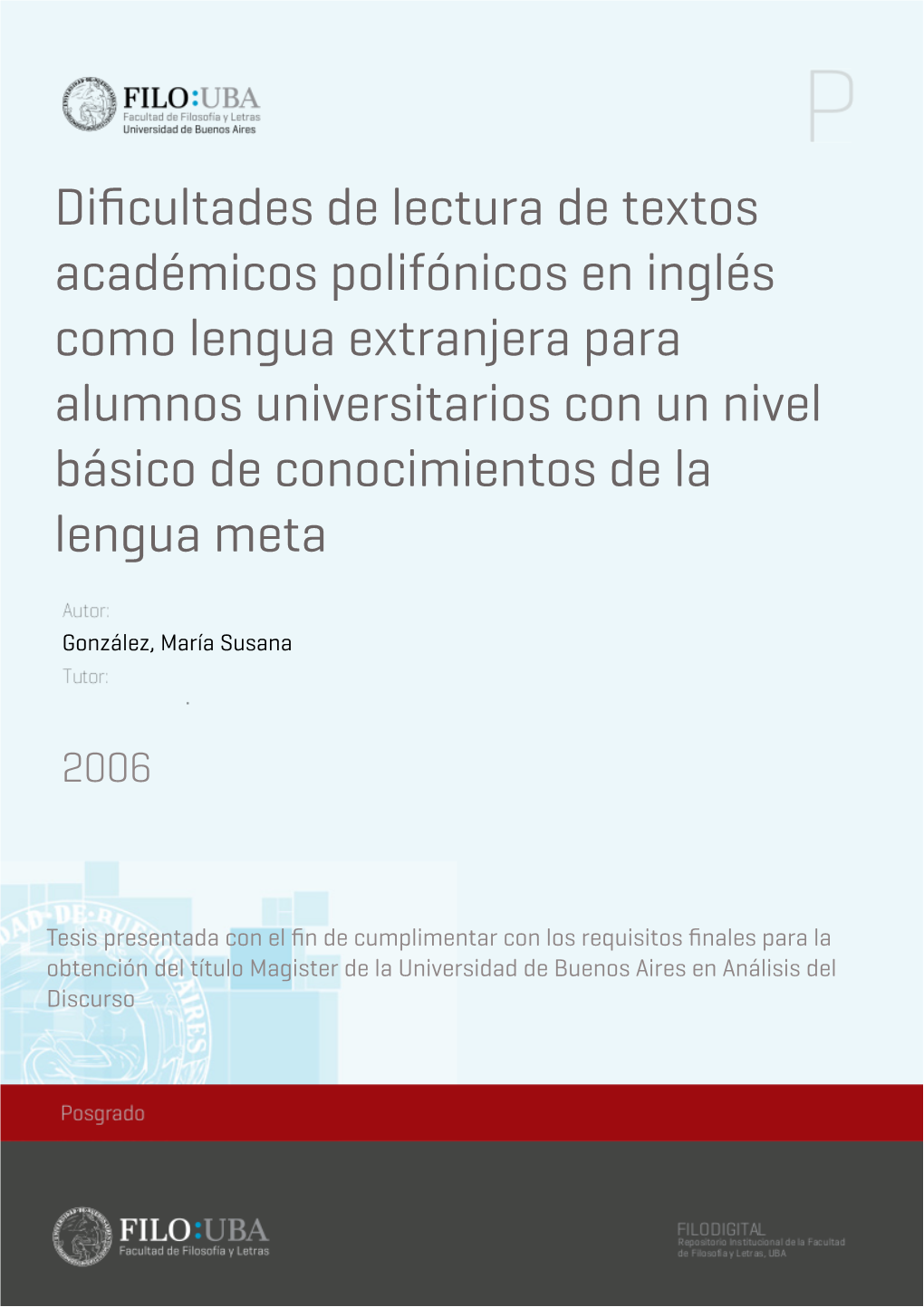 Dificultades De Lectura De Textos Académicos Polifónicos En Inglés