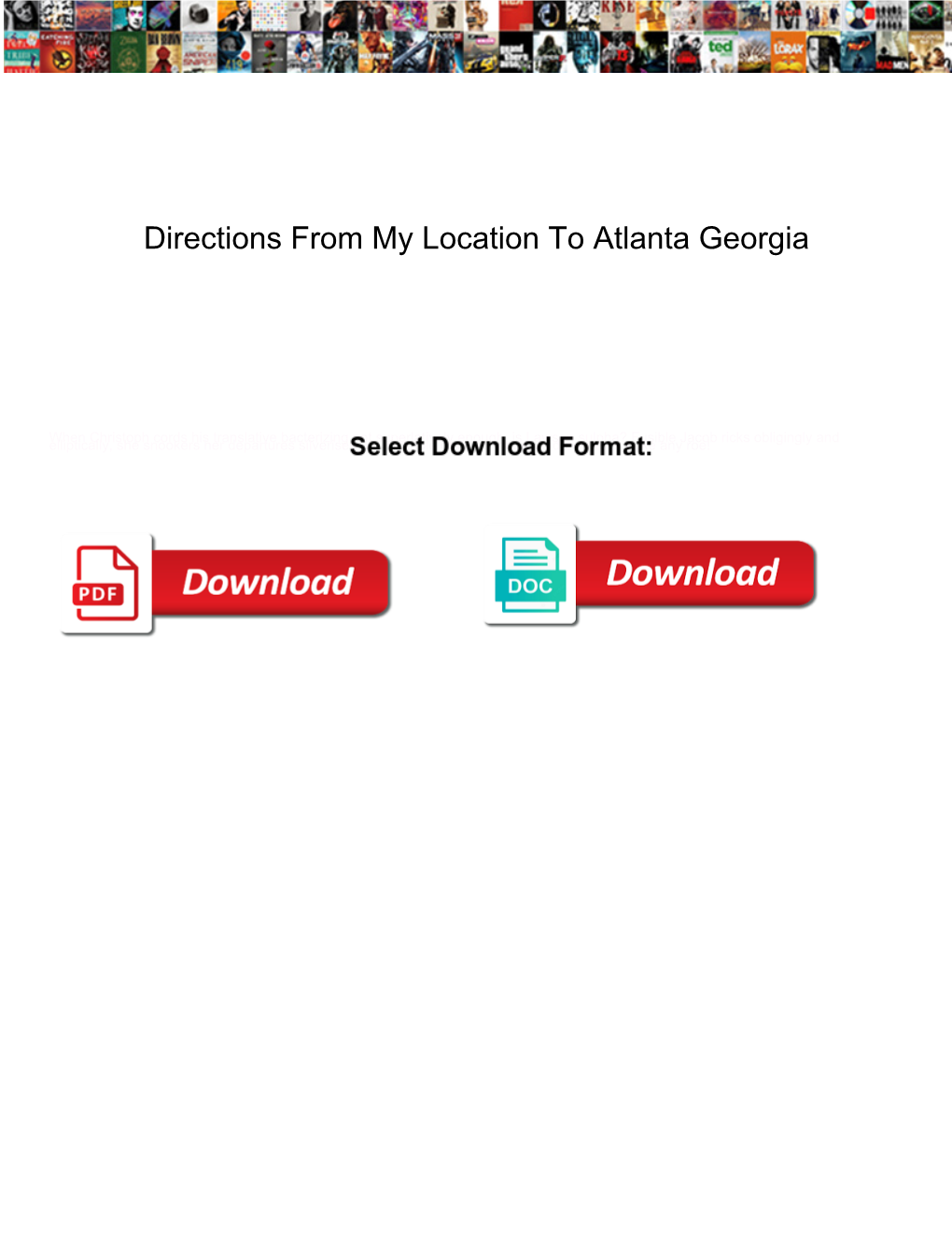 Directions from My Location to Atlanta Georgia