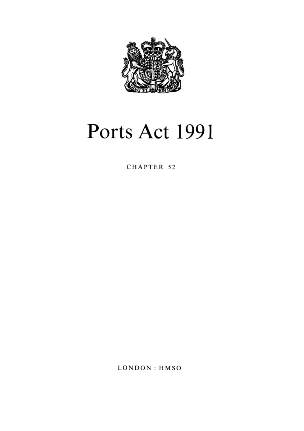 Ports Act 1991