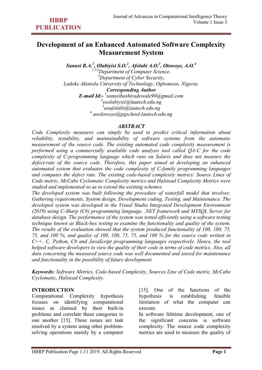 Development of an Enhanced Automated Software Complexity Measurement System