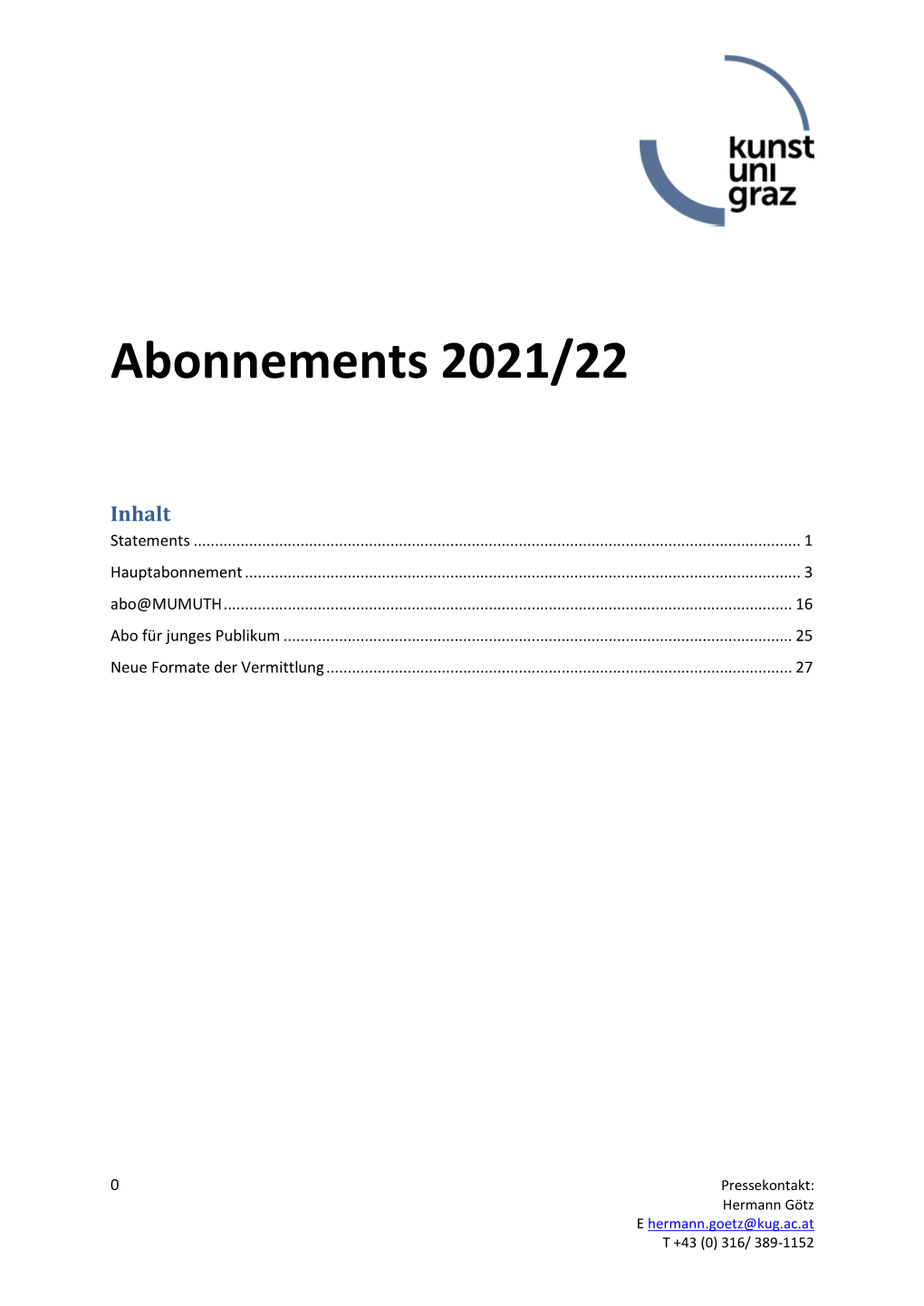 Abonnements 2021/22