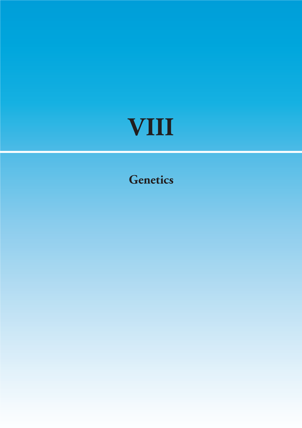 Genetics CQ VIII-1