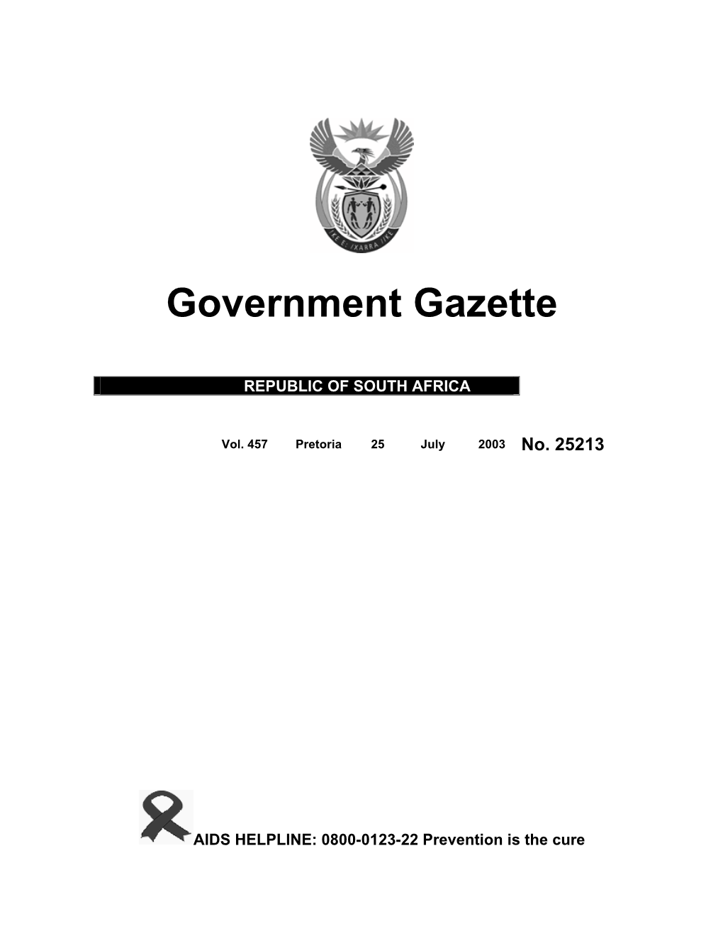 Government Gazette