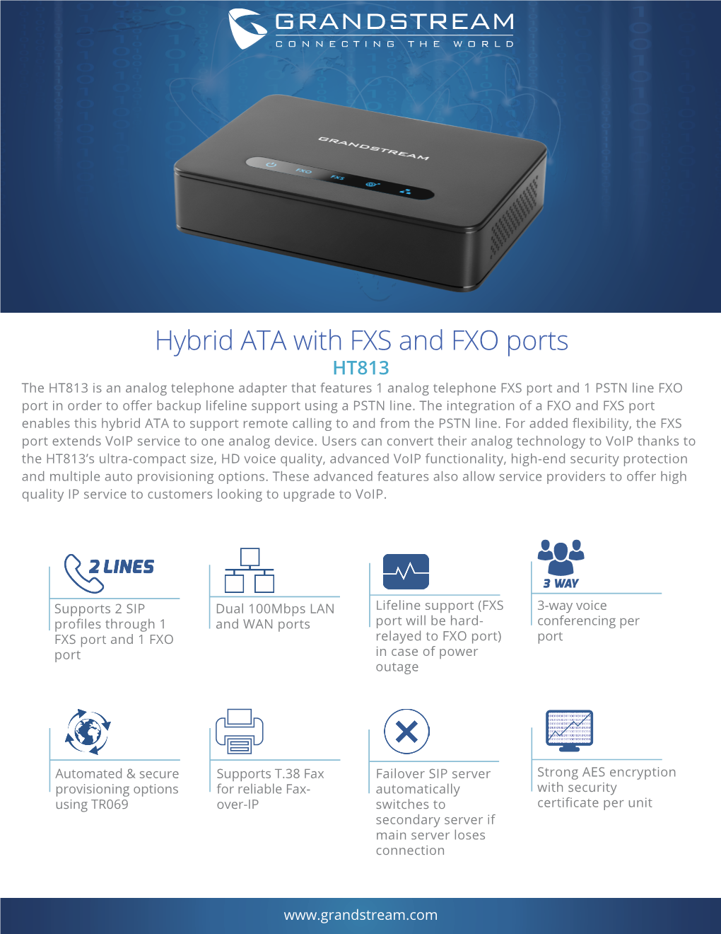 Hybrid ATA with FXS and FXO Ports