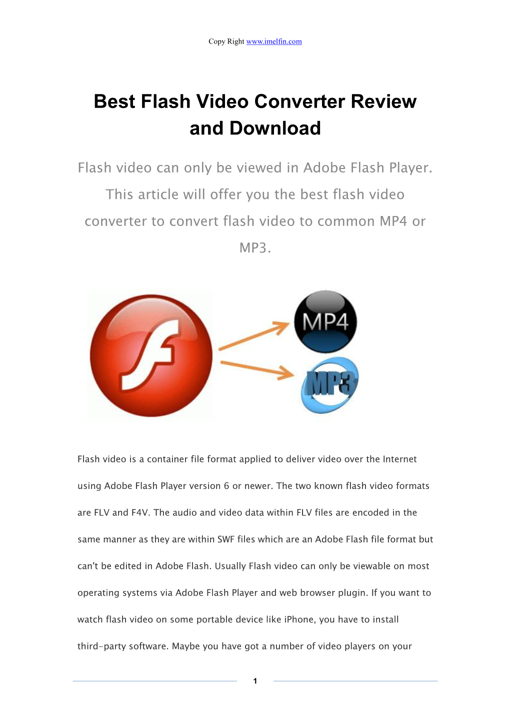 Best Flash Video Converter Review and Download