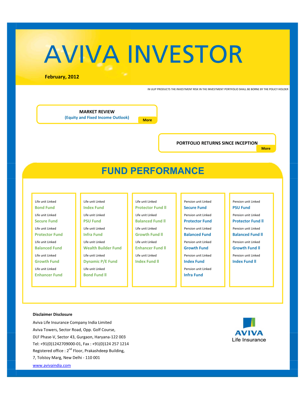 Aviva Investor February 2012 Life Unit Linked