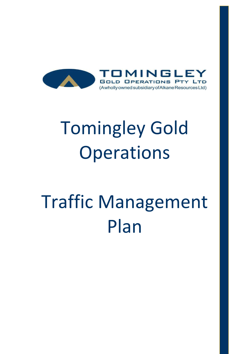 Tomingley Gold Operations Traffic Management Plan
