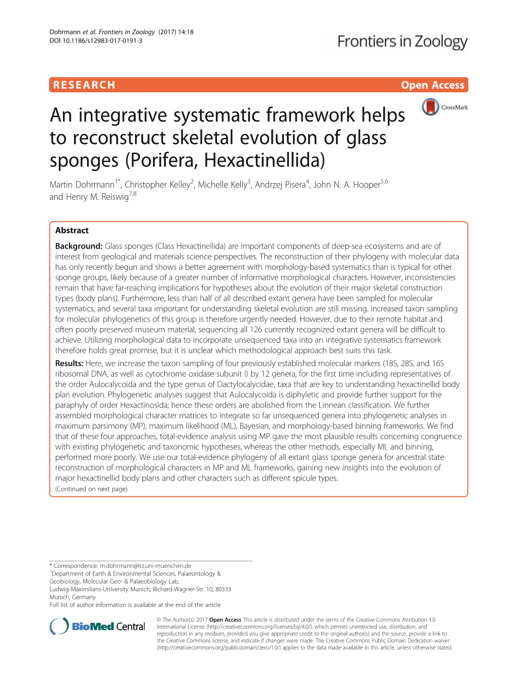 An Integrative Systematic Framework Helps to Reconstruct Skeletal