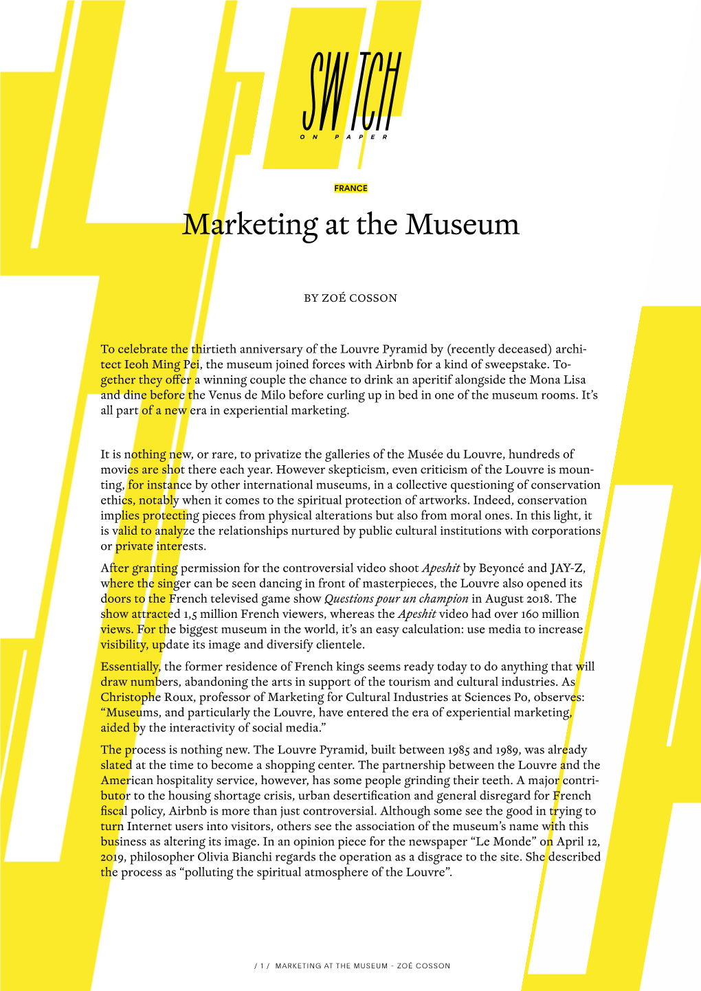 Marketing at the Museum