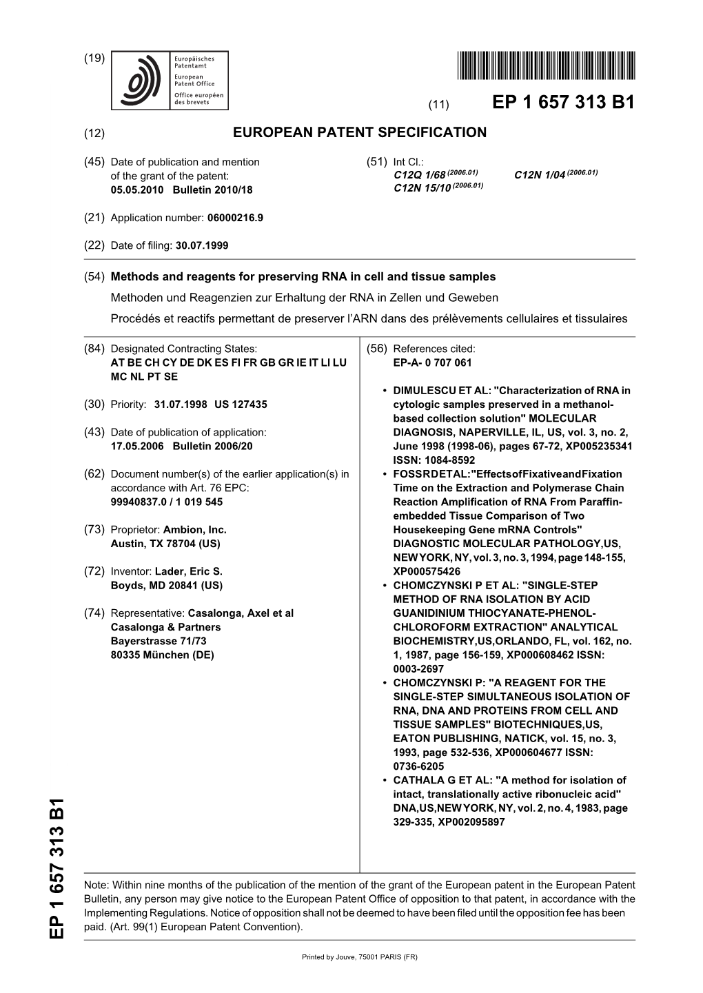 Methods and Reagents for Preserving RNA in Cell and Tissue Samples