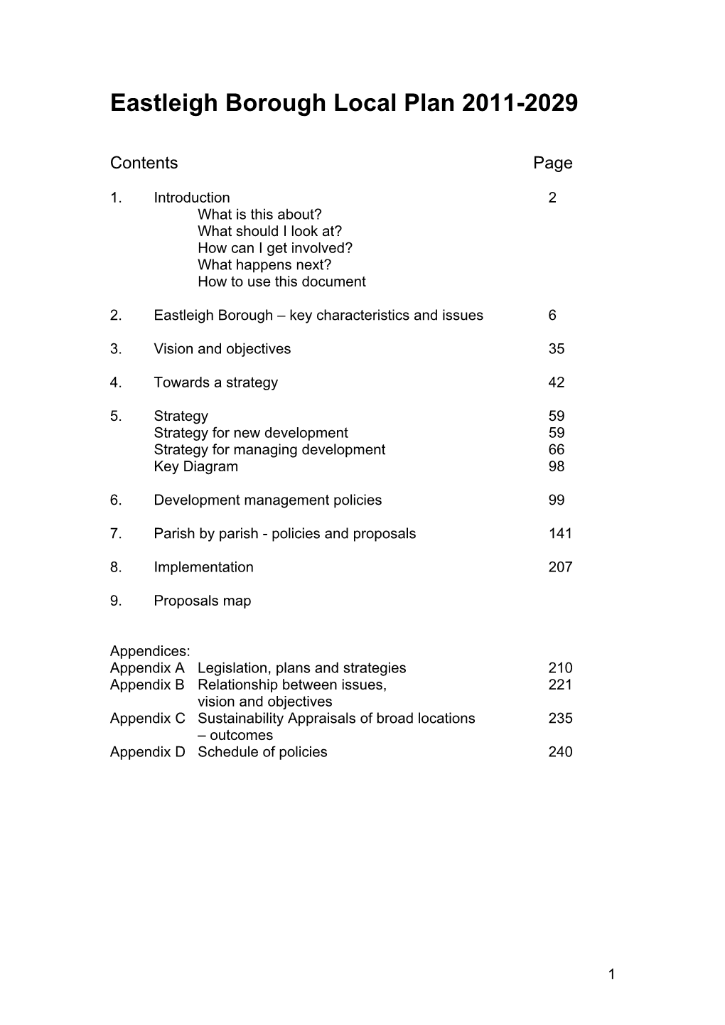 Eastleigh Borough Local Plan 2011-2029