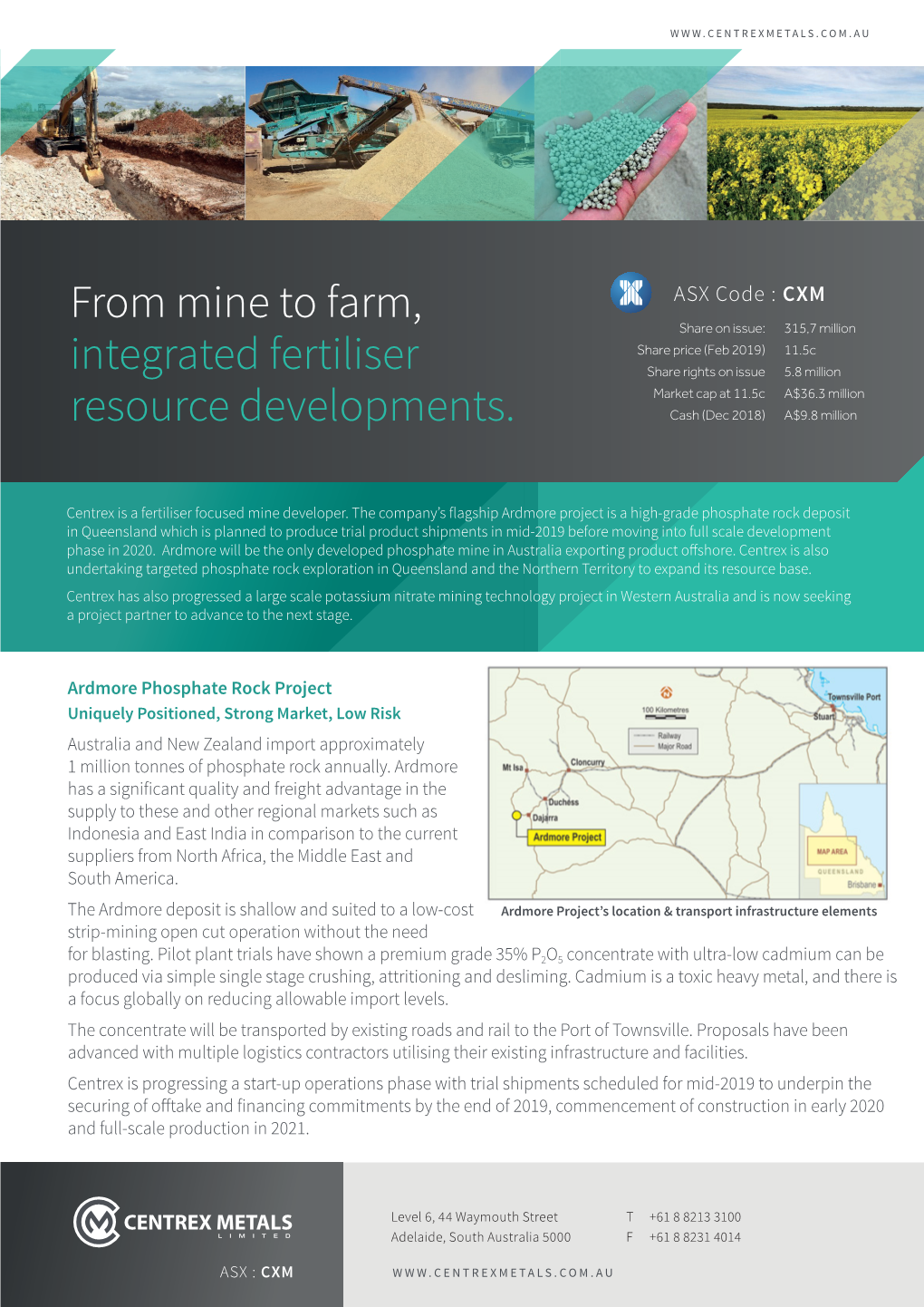 From Mine to Farm, Integrated Fertiliser Resource