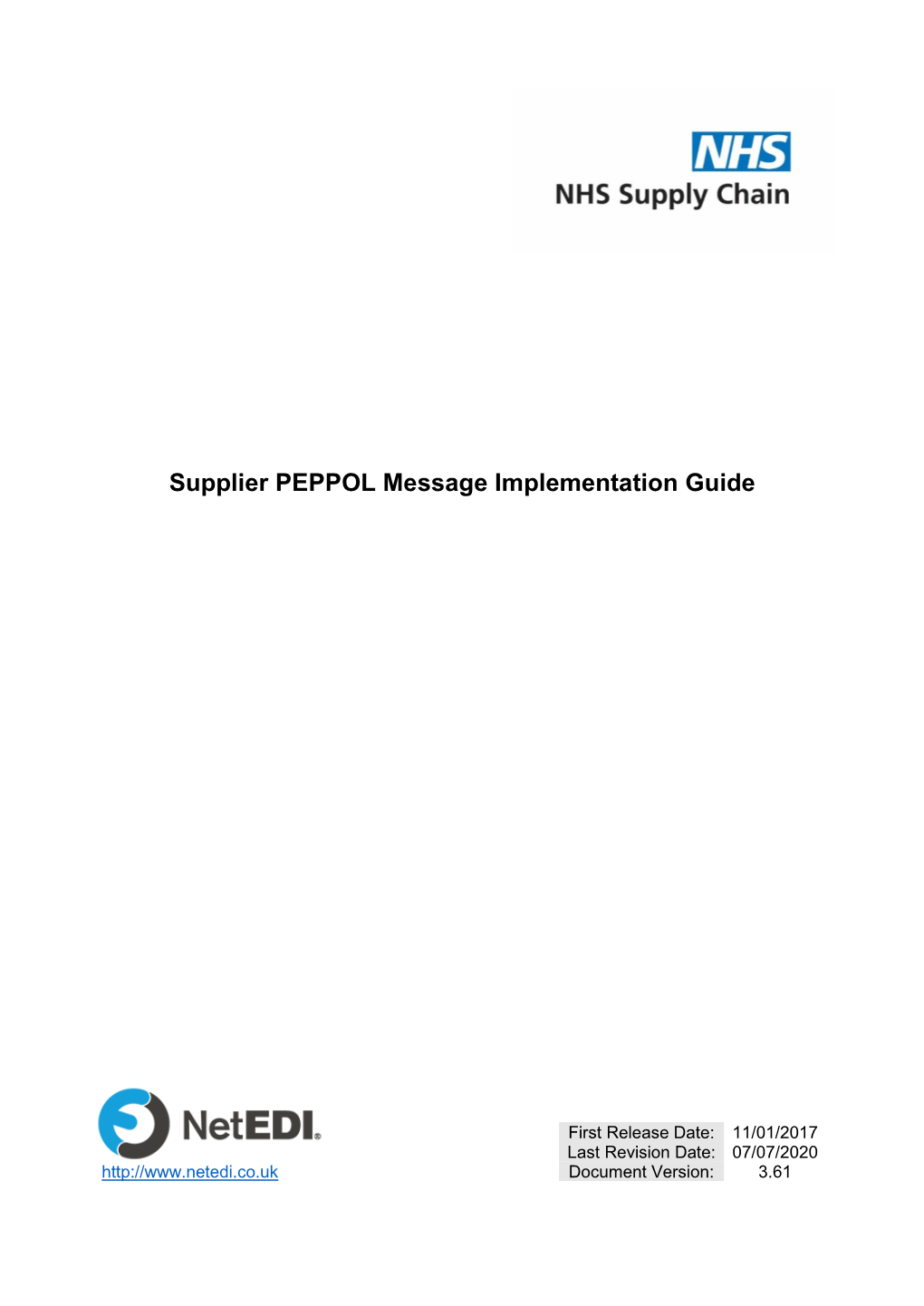 NHS Supply Chain Supplier Implementation Guide