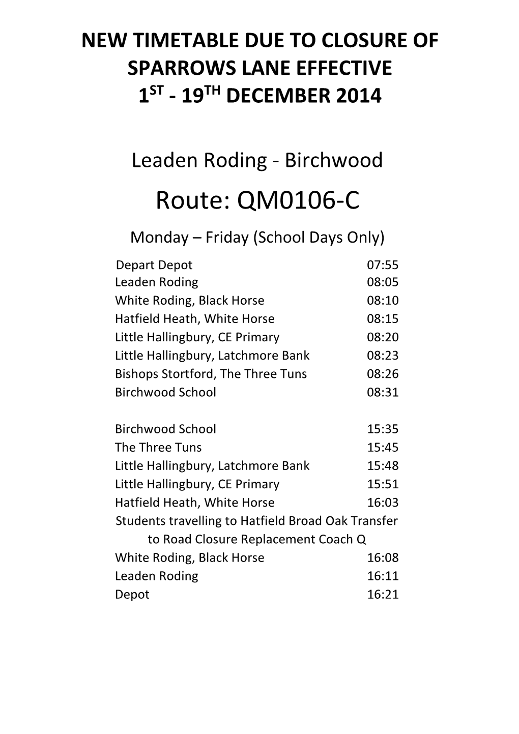 Route: QM0106-C
