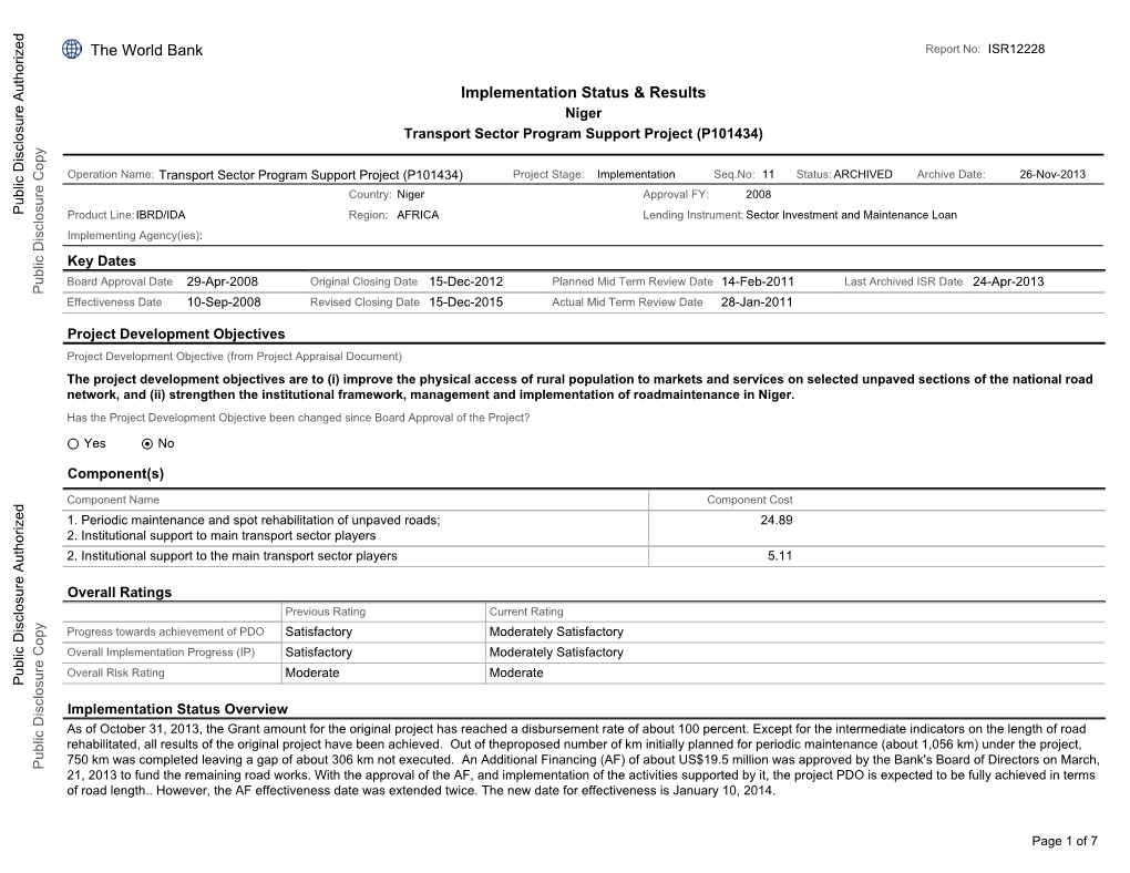 World Bank Document