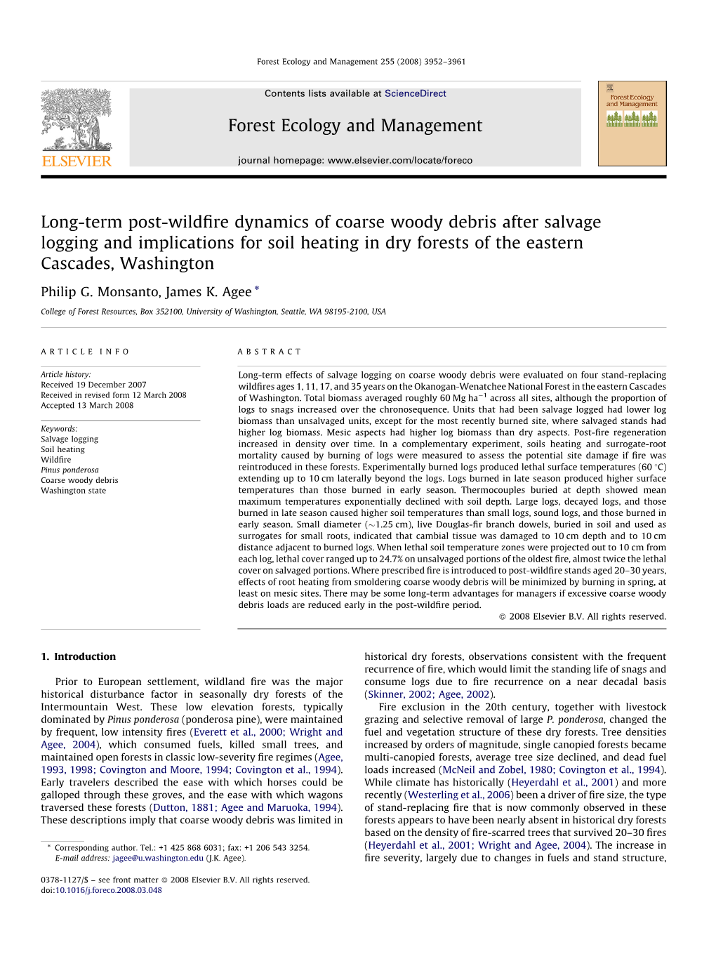 Long-Term Post-Wildfire Dynamics of Coarse Woody Debris After Salvage