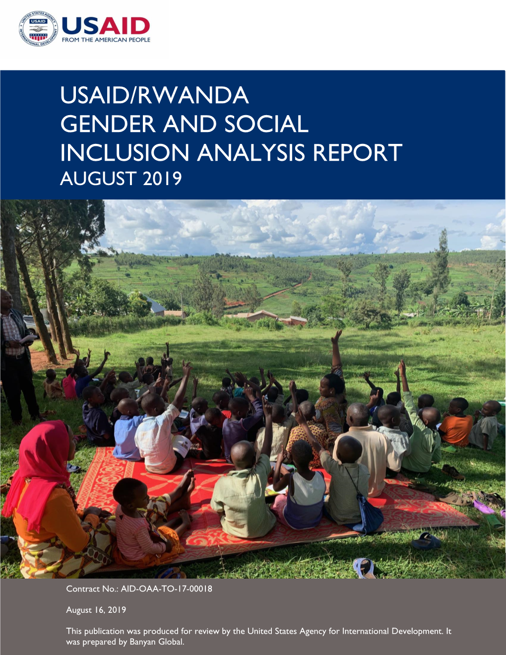USAID/Rwanda Gender and Social Inclusion Analysis