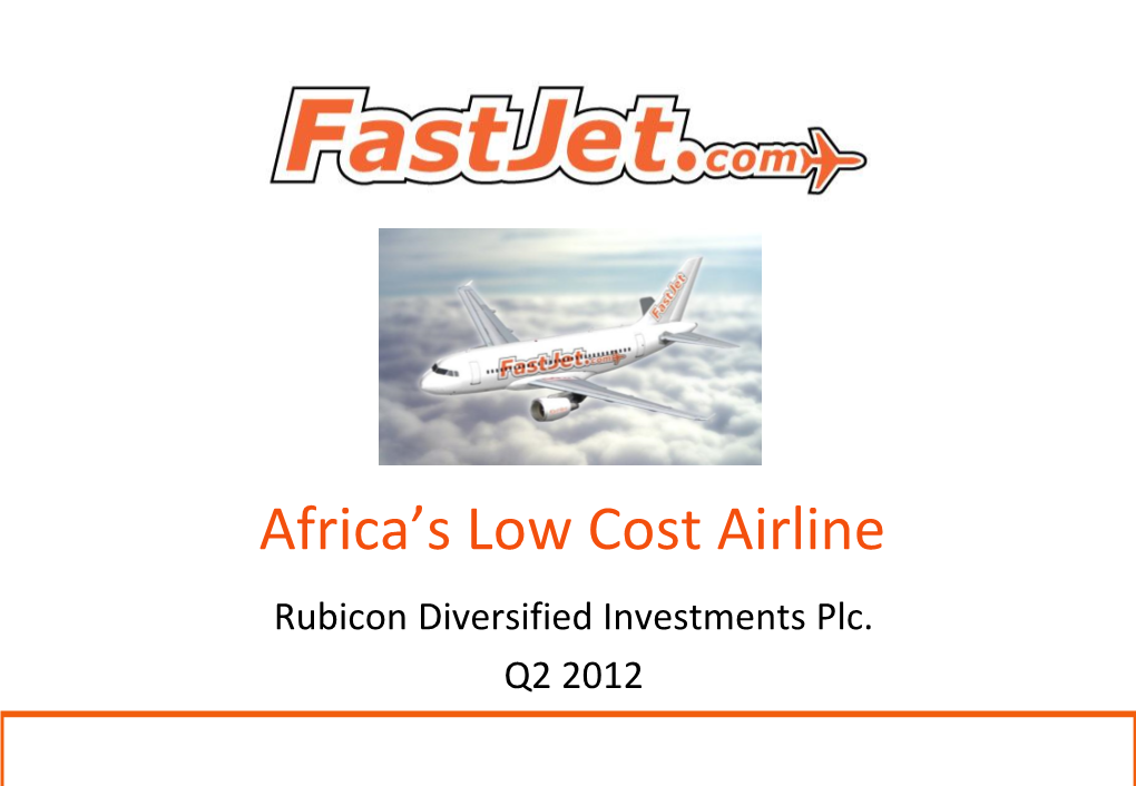 Africa's New Low Cost Airline