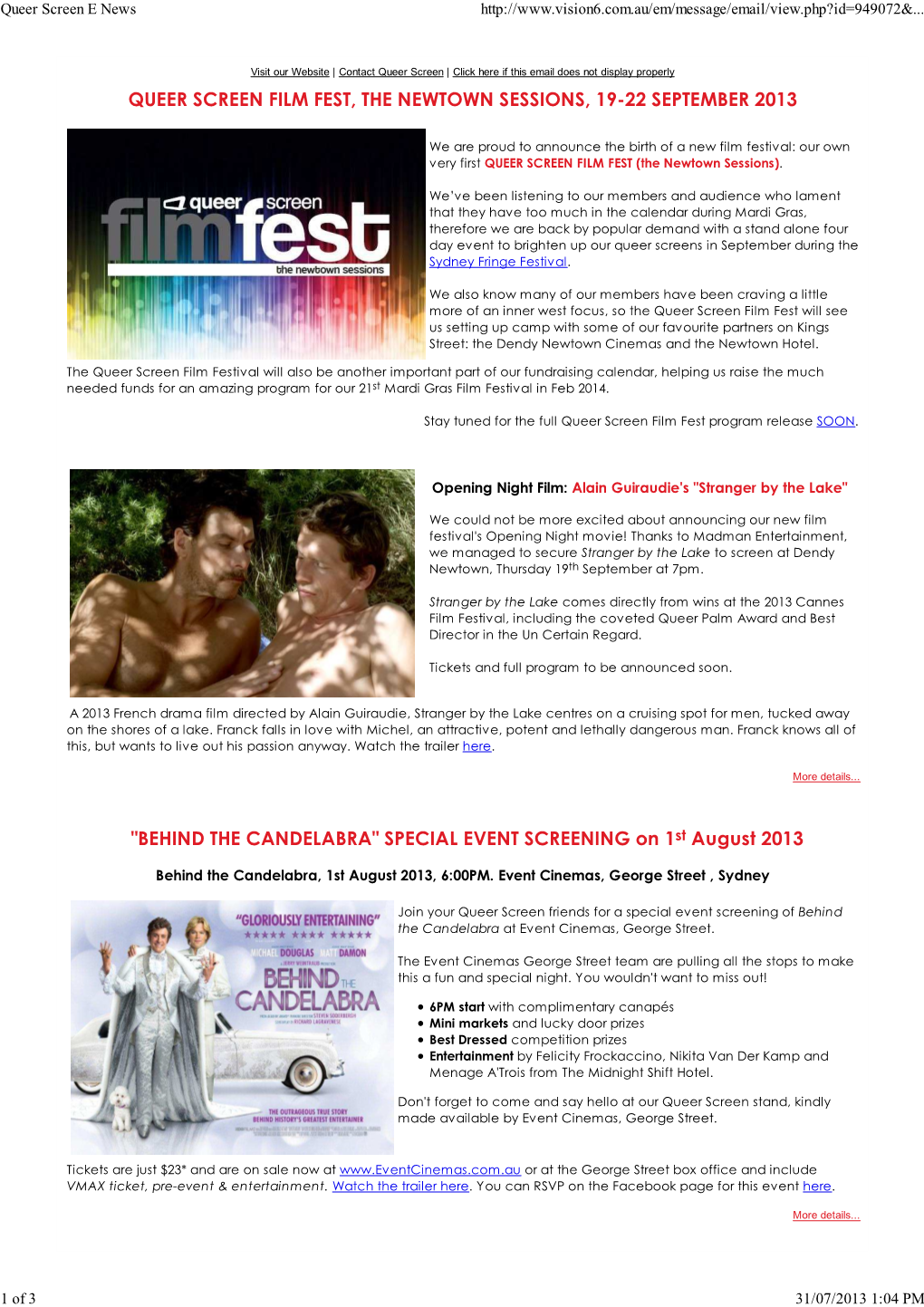 Queer Screen E News