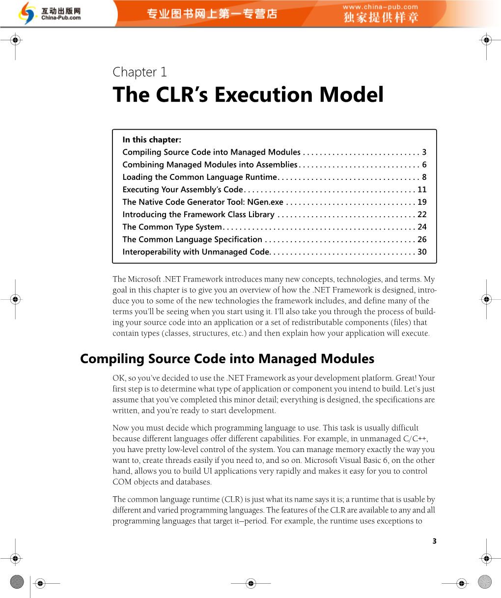 The CLR's Execution Model