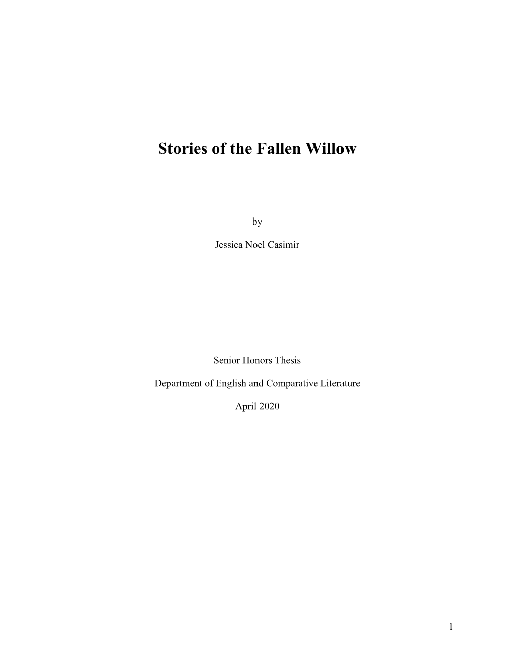 Stories of the Fallen Willow