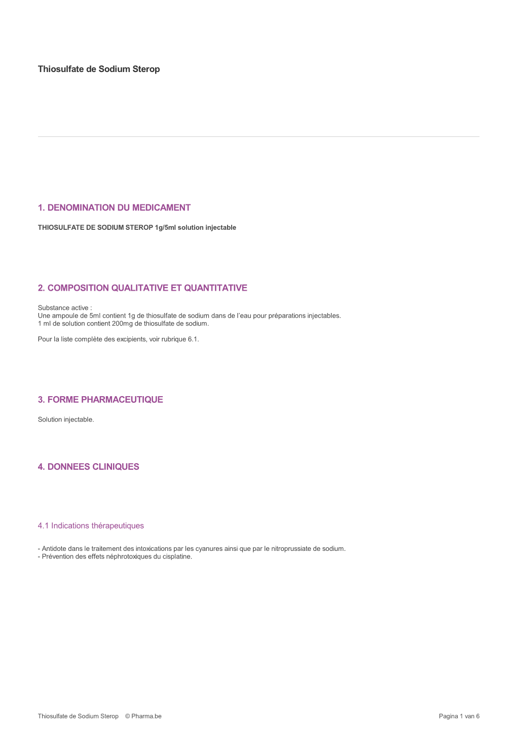 Thiosulfate De Sodium Sterop