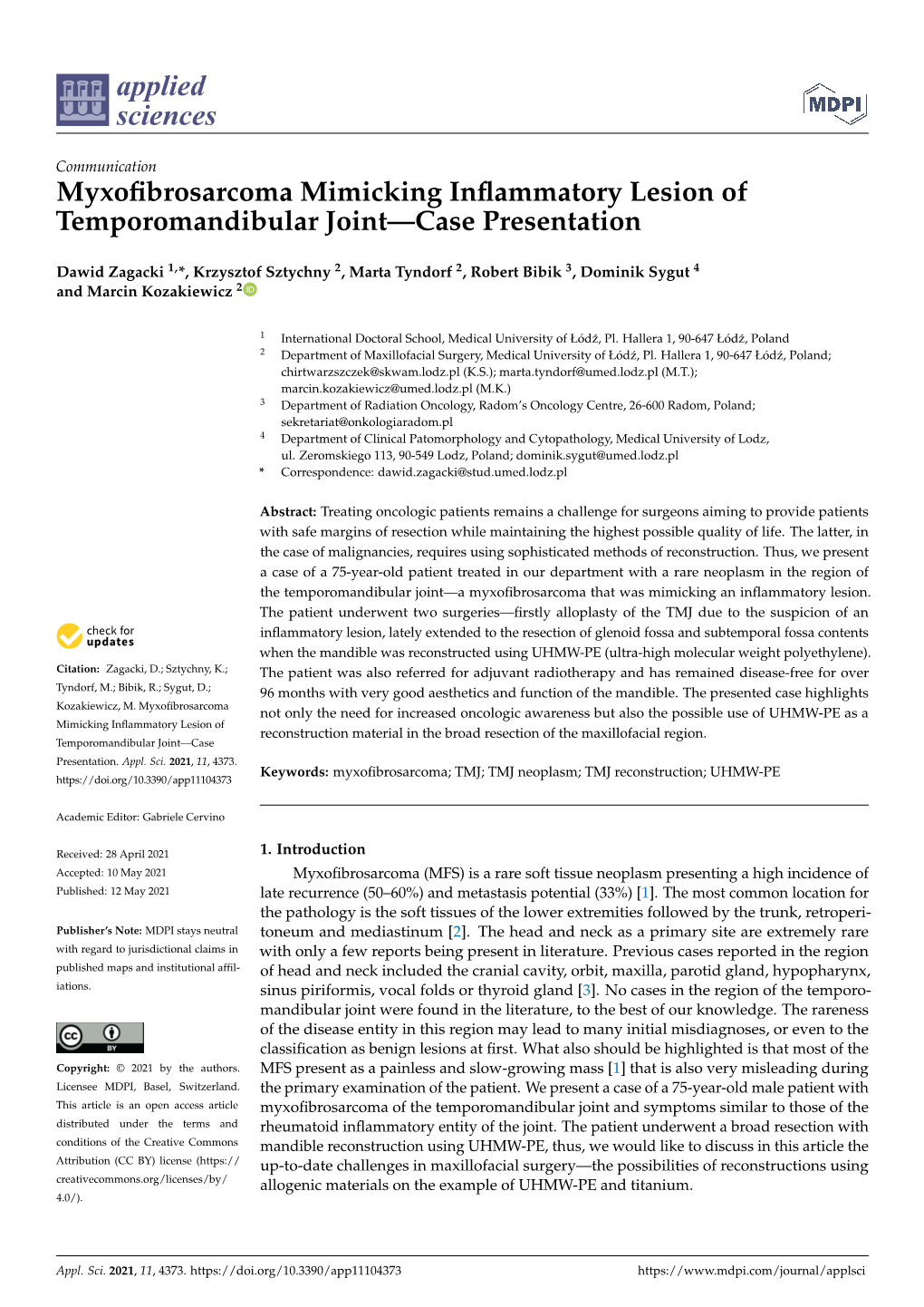 Myxofibrosarcoma Mimicking Inflammatory Lesion Of