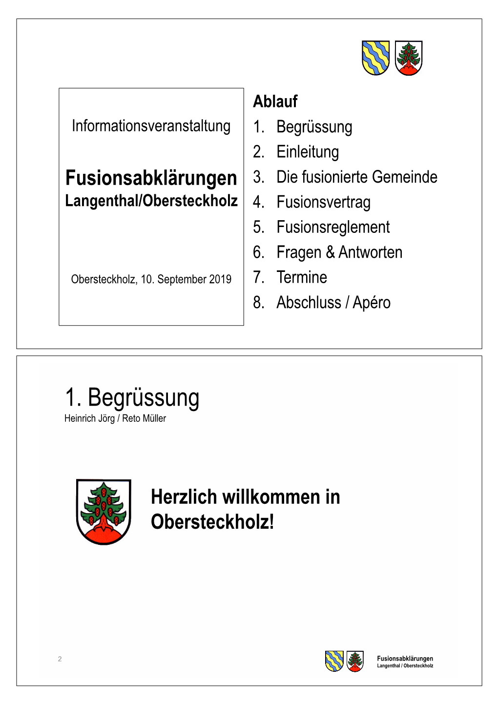 Präsentation Informationsveranstaltung Vom 10